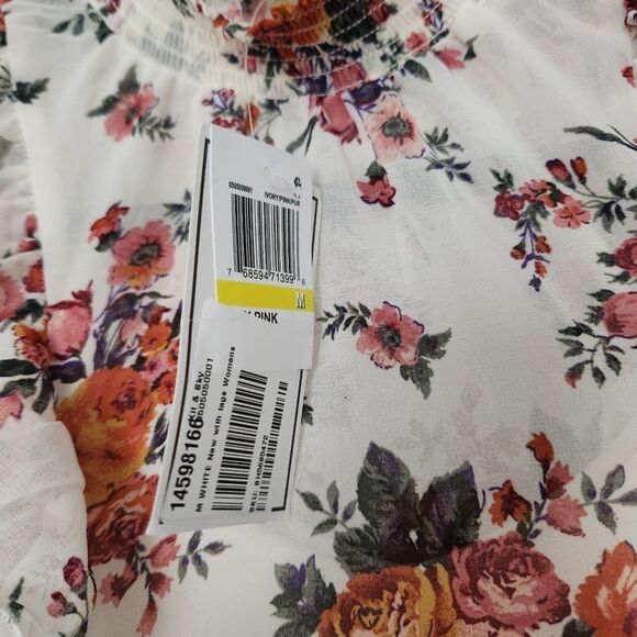 Kit plus Sky Womens Floral Sheer Long Sleeve Lined Knee Length Dress Med *DEFECT - Picture 7 of 11